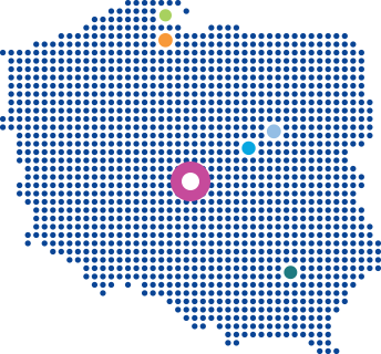 Map of Poland with Medana