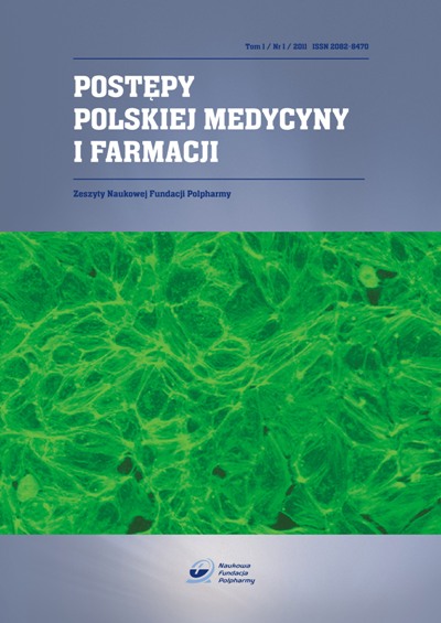 Postępy Polskiej Medycyny i Farmacji Tom 1 Nr 1 2011rok okładka