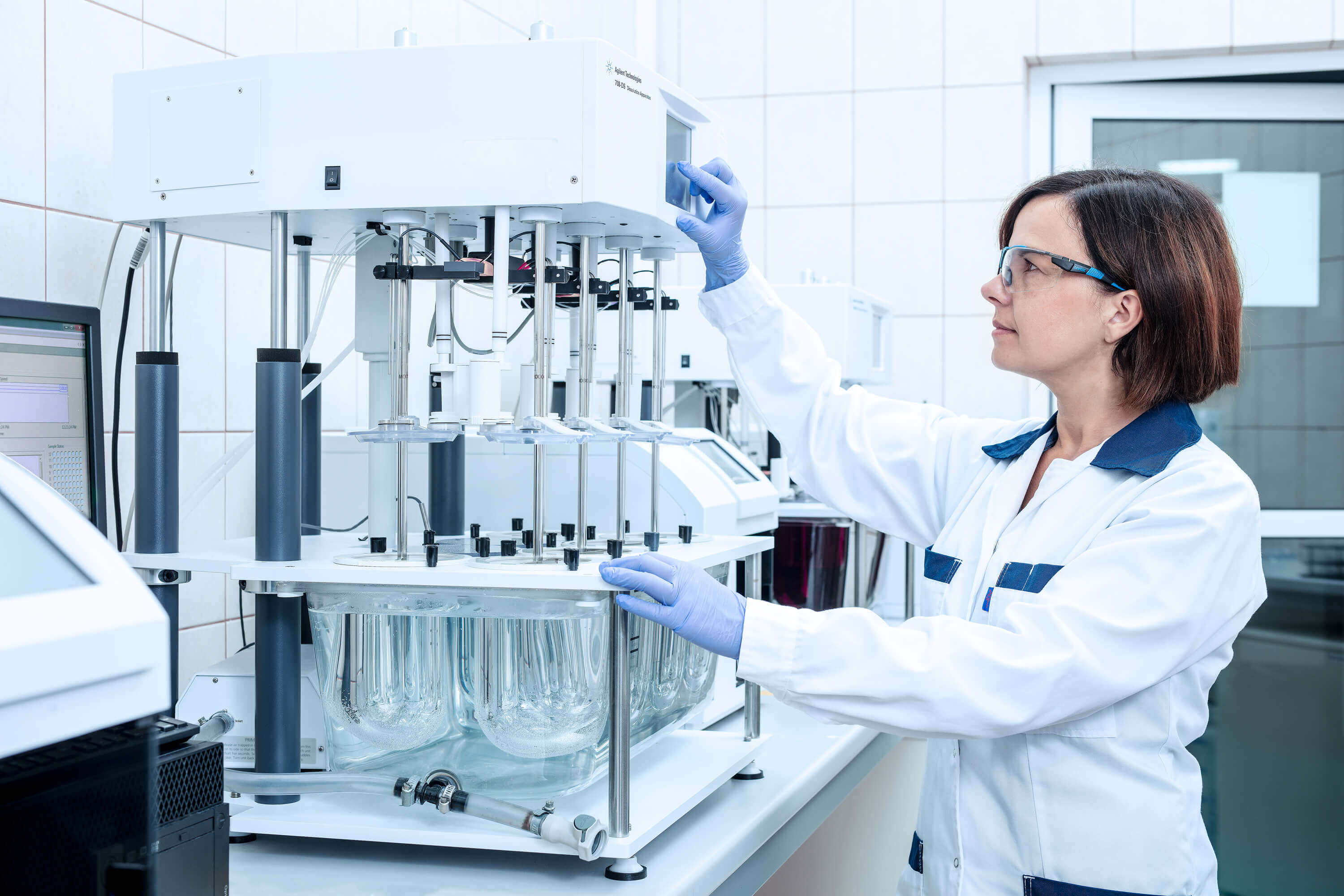 Woman at the machine