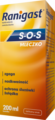 Ranigast S-O-S MLECZKO (410+51+205 mg/15 ml) 200 ml