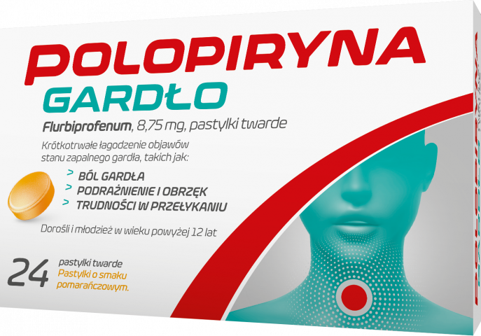 Polopiryna Gardło (8,75 mg) pastylki twarde o smaku pomarańczowym x 24