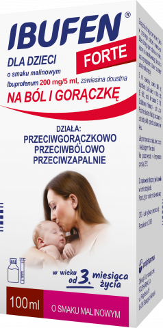 Ibufen dla dzieci Forte o smaku malinowym zaw doustna 200 mg/ 5ml opak 100 ml