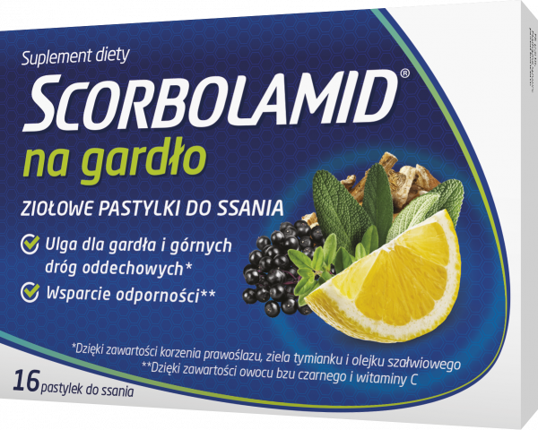 Scorbolamid na Gardło 16 tabl. do ssania