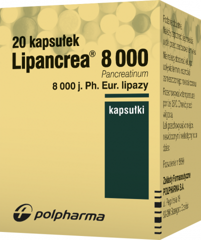 Lipancrea 8.000j Ph. Eur. Lipazy x 20 kaps.