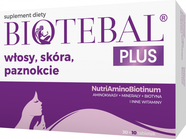 Biotebal Plus włosy, skóra, paznokcie x 30+10 tabl.