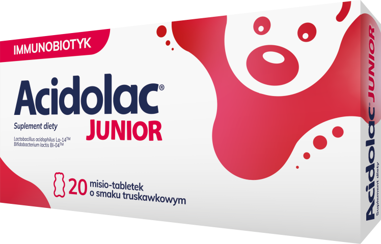 Acidolac Junior (truskawka) x 20 tabl.